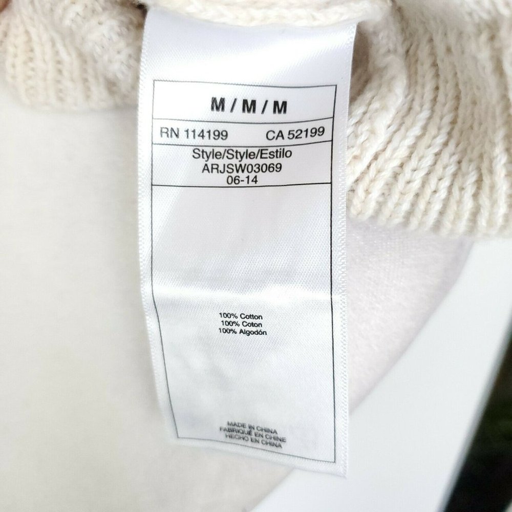 Roxy Beige Crochet Knit Open Front Cardigan Sz. M - Picture 8 of 10